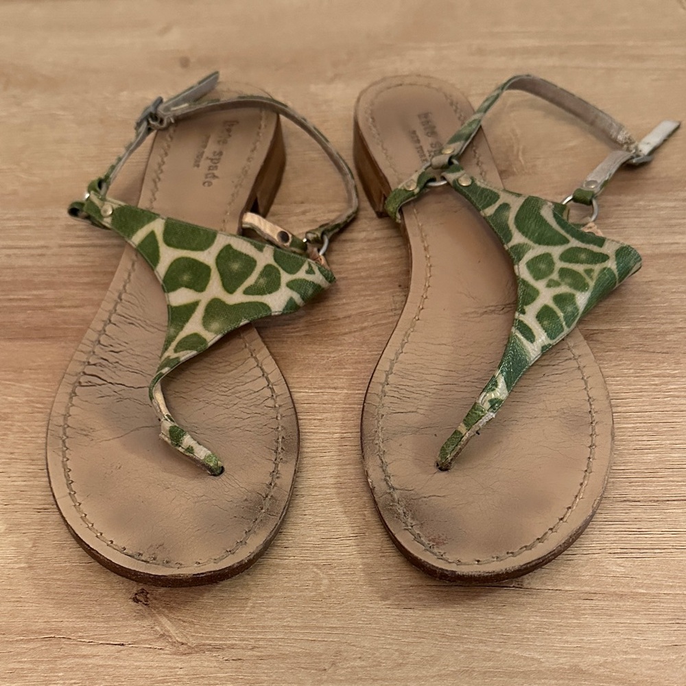 Kate Spade New York Green Patterned Sandals